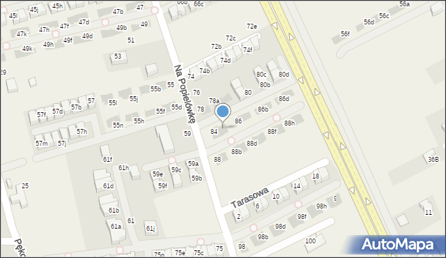 Zielonki, Na Popielówkę, 84a, mapa Zielonki