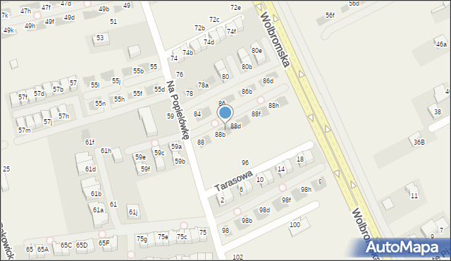 Zielonki, Na Popielówkę, 88c, mapa Zielonki