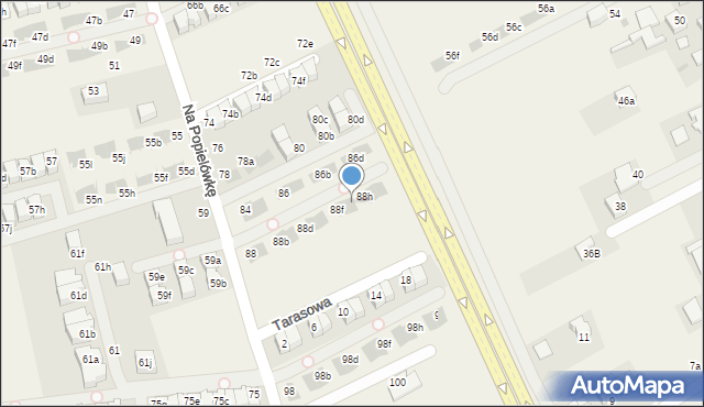 Zielonki, Na Popielówkę, 88g, mapa Zielonki