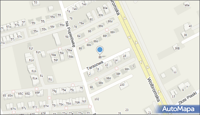 Zielonki, Na Popielówkę, 96, mapa Zielonki