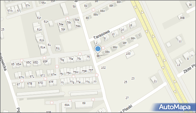 Zielonki, Na Popielówkę, 98, mapa Zielonki