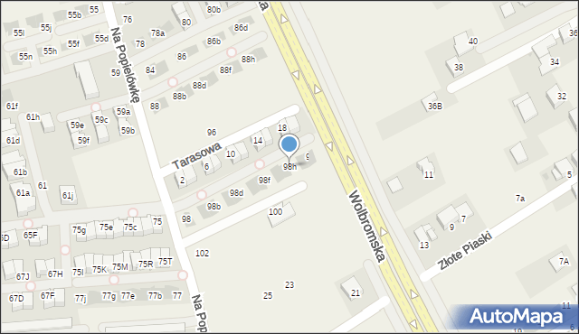 Zielonki, Na Popielówkę, 98h, mapa Zielonki