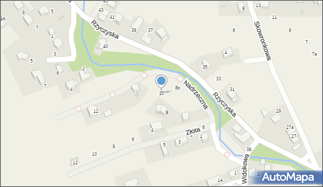 Zielonki, Nadrzeczna, 10, mapa Zielonki