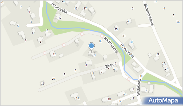 Zielonki, Nadrzeczna, 8a, mapa Zielonki