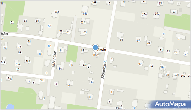 Żółwin, Nadarzyńska, 88A, mapa Żółwin