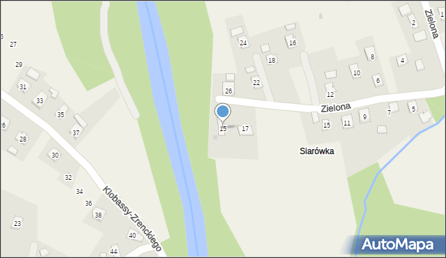 Zręcin, Nadbrzeżna, 15, mapa Zręcin