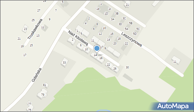 Żukczyn, Nad Kłodawą, 16, mapa Żukczyn