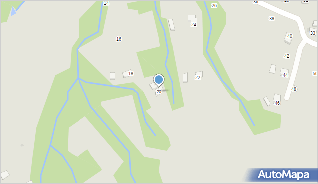 Żywiec, Nad Dworem, 20, mapa Żywiec