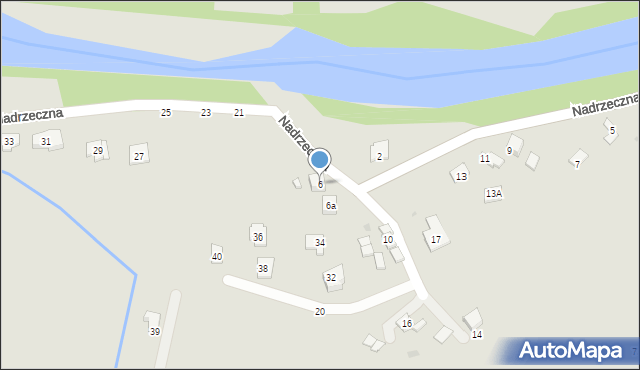Żywiec, Nadrzeczna, 6, mapa Żywiec