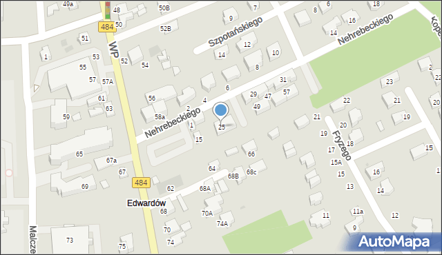 Bełchatów, Nehrebeckiego Lucjana, 25, mapa Bełchatów