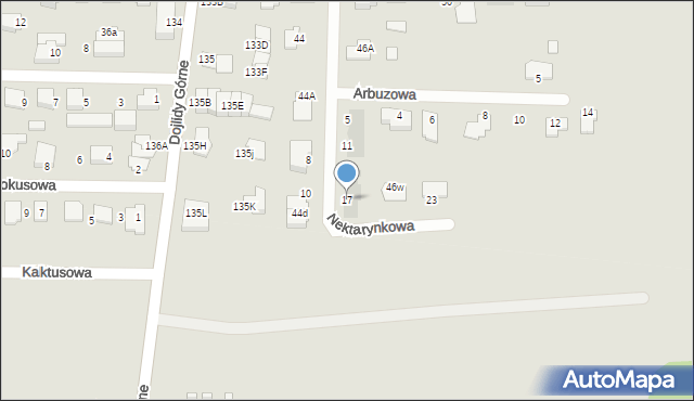 Białystok, Nektarynkowa, 17, mapa Białegostoku