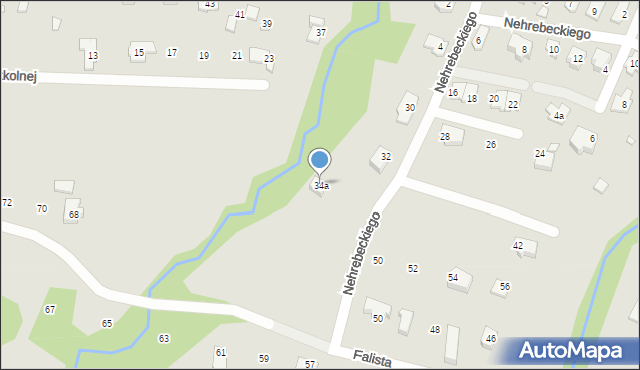 Bielsko-Biała, Nehrebeckiego Władysława, 34a, mapa Bielsko-Białej