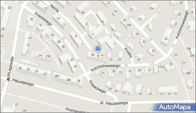 Gdynia, Necla Augustyna, 5, mapa Gdyni