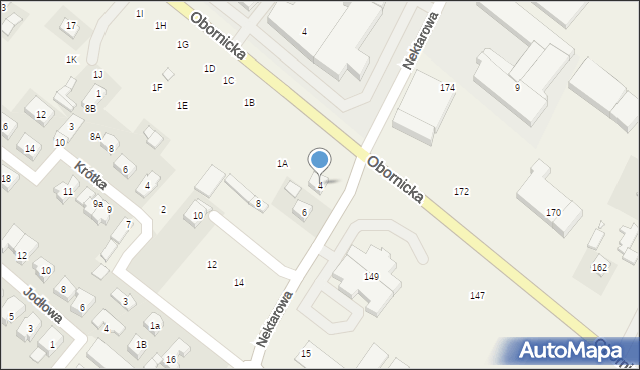 Jelonek, Nektarowa, 4, mapa Jelonek