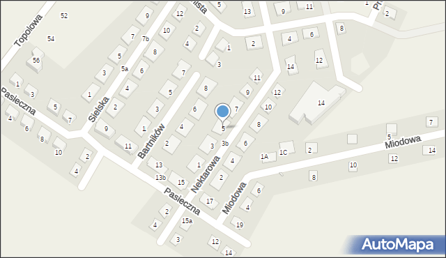 Kaźmierz, Nektarowa, 5, mapa Kaźmierz