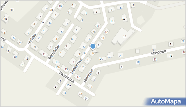 Kaźmierz, Nektarowa, 6, mapa Kaźmierz