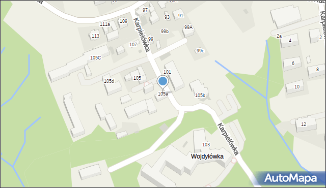 Kościelisko, Nędzy-Kubińca, 105a, mapa Kościelisko