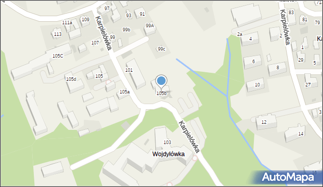 Kościelisko, Nędzy-Kubińca, 105b, mapa Kościelisko