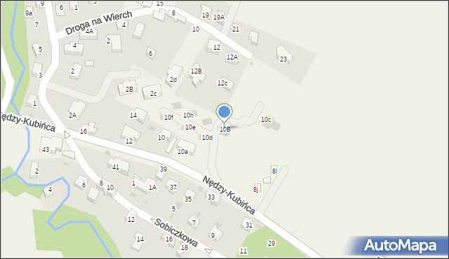 Kościelisko, Nędzy-Kubińca, 10B, mapa Kościelisko