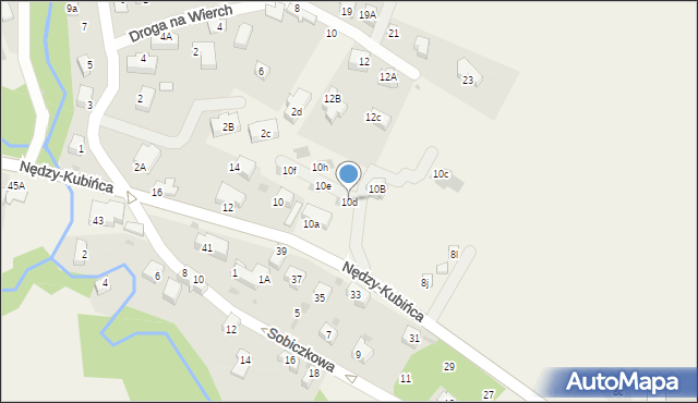 Kościelisko, Nędzy-Kubińca, 10d, mapa Kościelisko