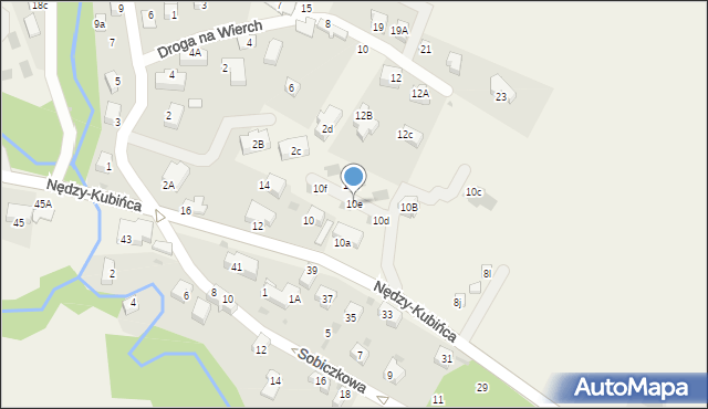 Kościelisko, Nędzy-Kubińca, 10e, mapa Kościelisko