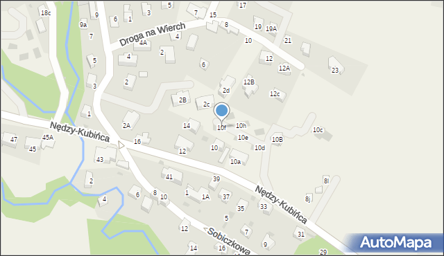 Kościelisko, Nędzy-Kubińca, 10f, mapa Kościelisko