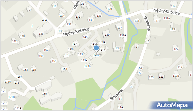 Kościelisko, Nędzy-Kubińca, 141c, mapa Kościelisko