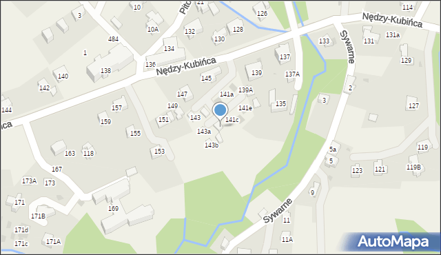 Kościelisko, Nędzy-Kubińca, 143d, mapa Kościelisko
