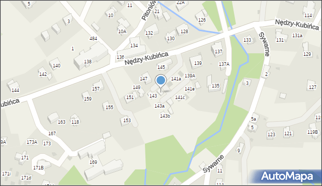 Kościelisko, Nędzy-Kubińca, 143e, mapa Kościelisko