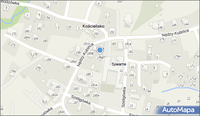Kościelisko, Nędzy-Kubińca, 175A, mapa Kościelisko