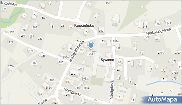 Kościelisko, Nędzy-Kubińca, 185A, mapa Kościelisko