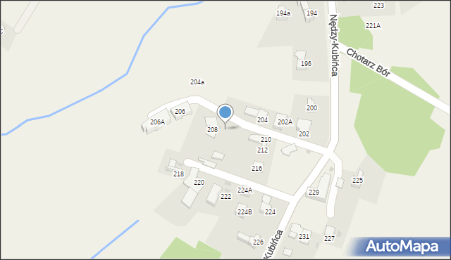 Kościelisko, Nędzy-Kubińca, 208a, mapa Kościelisko