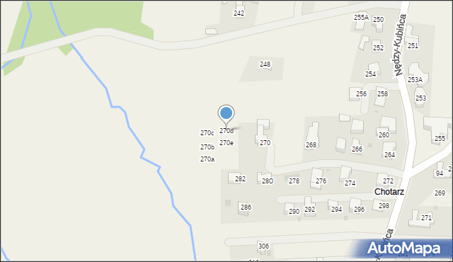 Kościelisko, Nędzy-Kubińca, 270d, mapa Kościelisko