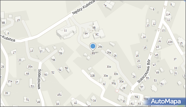 Kościelisko, Nędzy-Kubińca, 9G, mapa Kościelisko