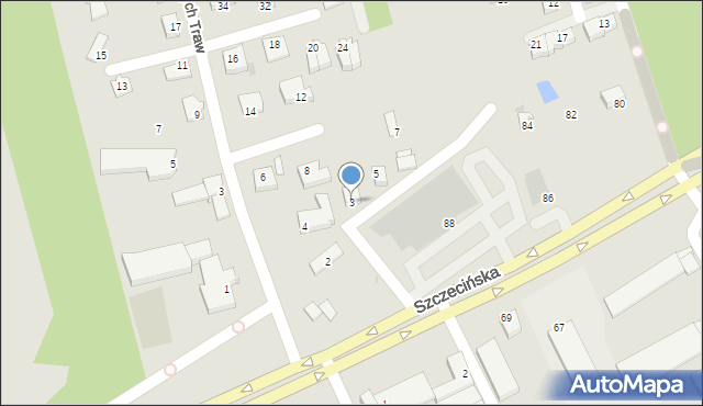 Koszalin, Nektarynkowa, 3, mapa Koszalina