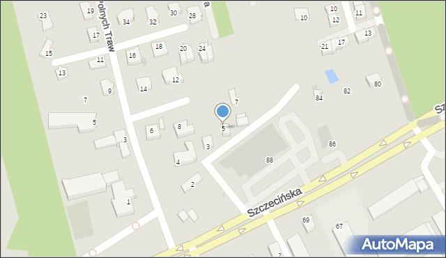 Koszalin, Nektarynkowa, 5, mapa Koszalina