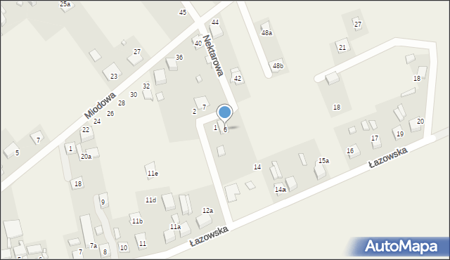 Koszęcin, Nektarowa, 6, mapa Koszęcin