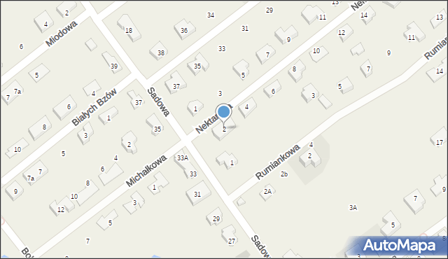 Kowale, Nektarowa, 2, mapa Kowale