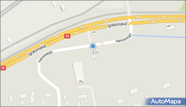 Kraków, Nenckiego Marcelego, 4, mapa Krakowa