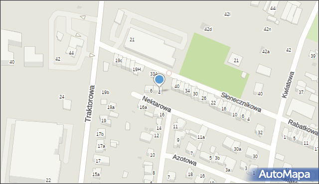 Łódź, Nektarowa, 4, mapa Łodzi