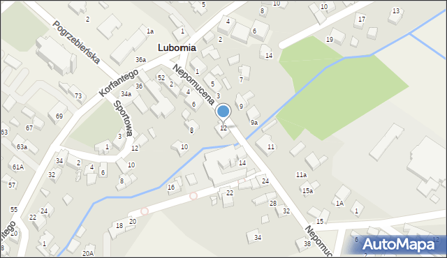 Lubomia, Nepomucena Jana, 12, mapa Lubomia