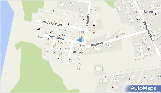 Lubrza, Nenufarów, 2, mapa Lubrza