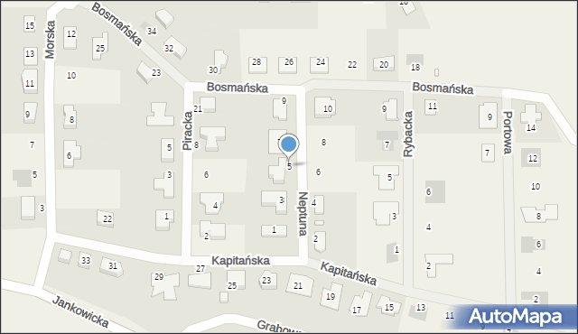 Lusówko, Neptuna, 5, mapa Lusówko