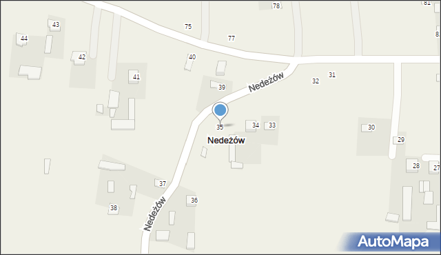 Nedeżów, Nedeżów, 35, mapa Nedeżów