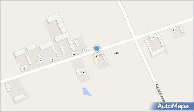 Nędzerzew, Nędzerzew, 14, mapa Nędzerzew