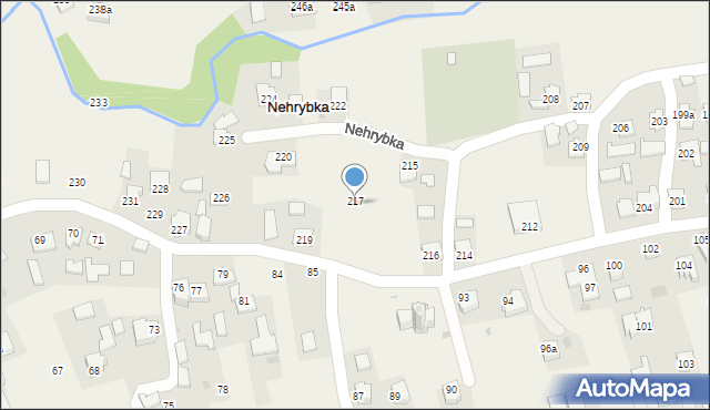 Nehrybka, Nehrybka, 218, mapa Nehrybka