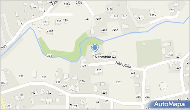 Nehrybka, Nehrybka, 224, mapa Nehrybka