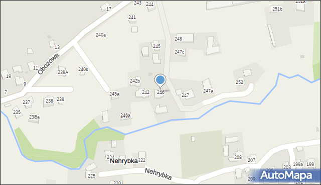 Nehrybka, Nehrybka, 246, mapa Nehrybka