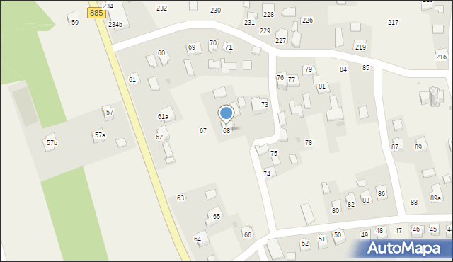 Nehrybka, Nehrybka, 68, mapa Nehrybka