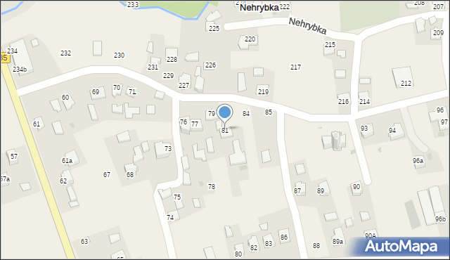 Nehrybka, Nehrybka, 81, mapa Nehrybka